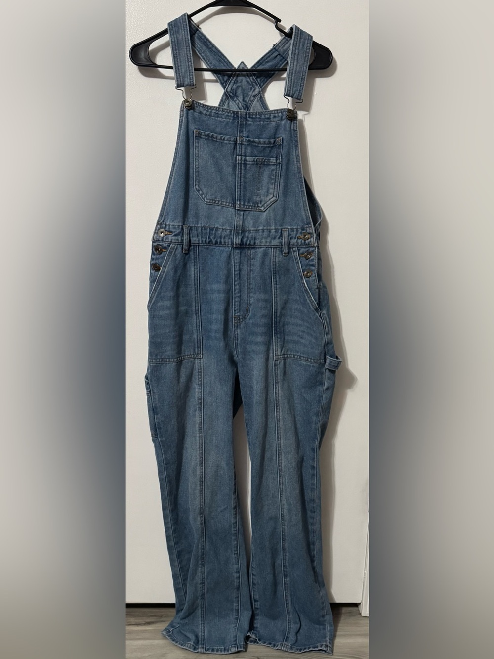 Fashion Nova Women's Denim Overalls - Blue Wash